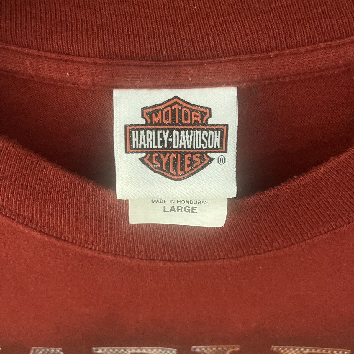 Harley Davidson Harley Davidson 2011 Central Maine Maroon Burgundy T shirt Size US L / EU 52-54 / 3 - 3 Thumbnail