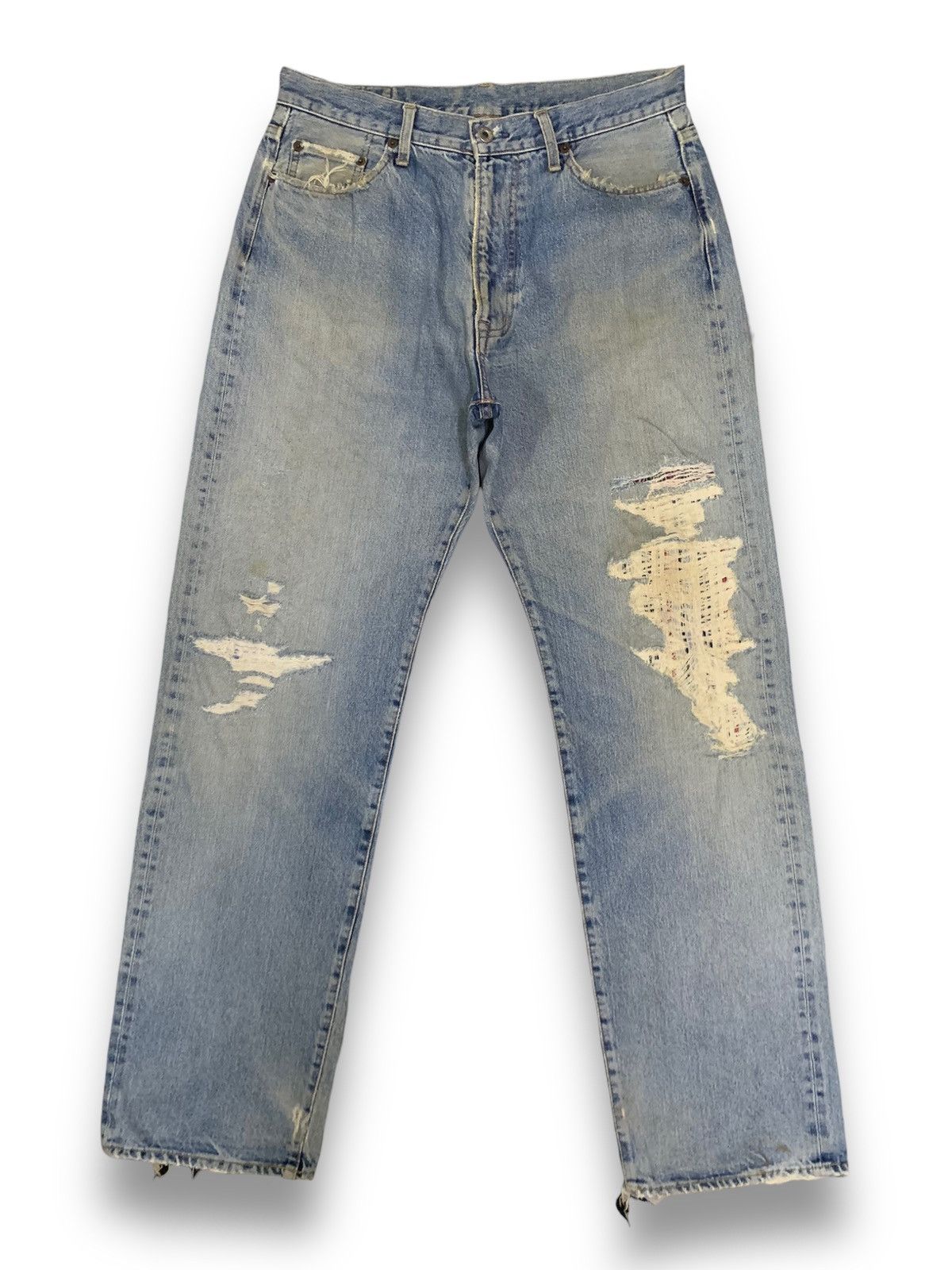 Hysteric Glamour Vintage Spellbound DMG Selvedge Patched Distressed Jeans Size US 32 / EU 48 - 2 Thumbnail