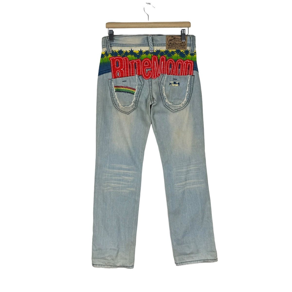 Blue Blue Japan ☀️BLUE MOON BLUE HAWAII DENIM JEANS PANTS Size US 30 / EU 46 - 1 Thumbnail