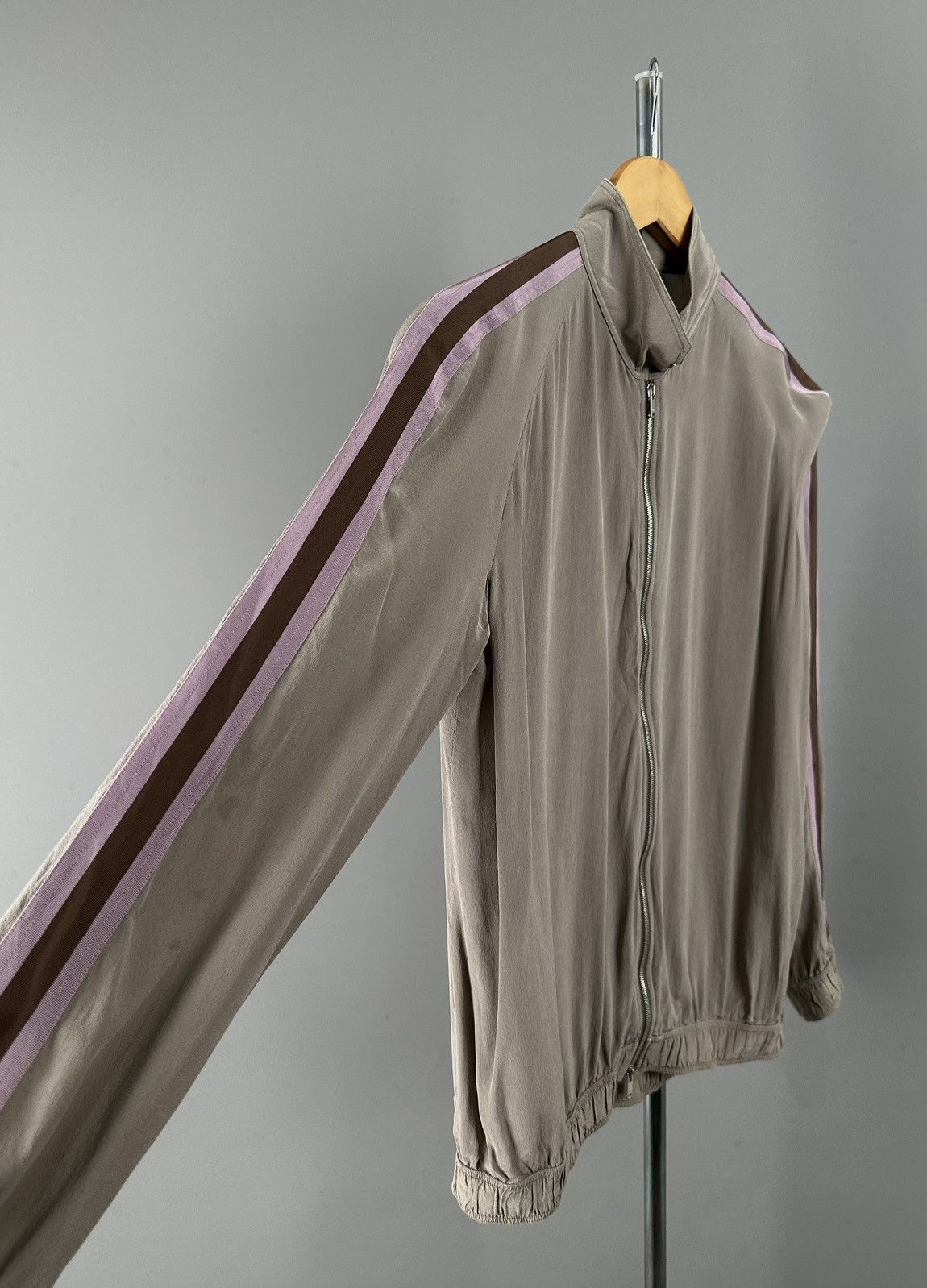 Gucci Gucci - Ready to Wear 2010 - Silk Zip Jacket Sleeve Stripes Size M / US 6-8 / IT 42-44 - 6 Thumbnail