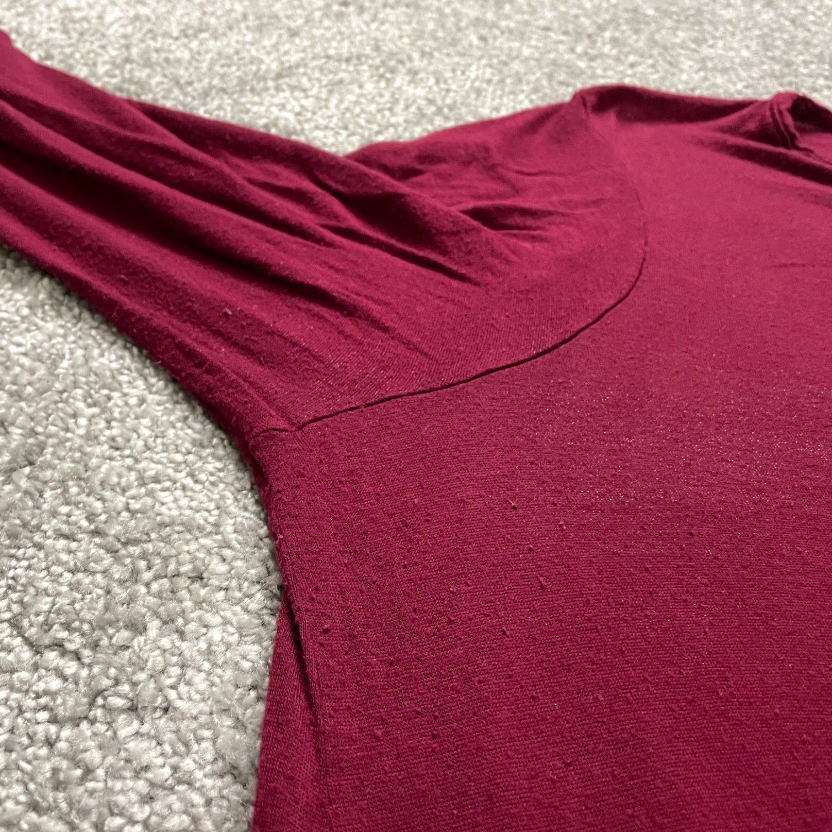 Vintage Simply Irresistible Blouse Women XL Red Half Sleeve Ruffles Round Neck Casual Size XL / US 12-14 / IT 48-50 - 3 Thumbnail