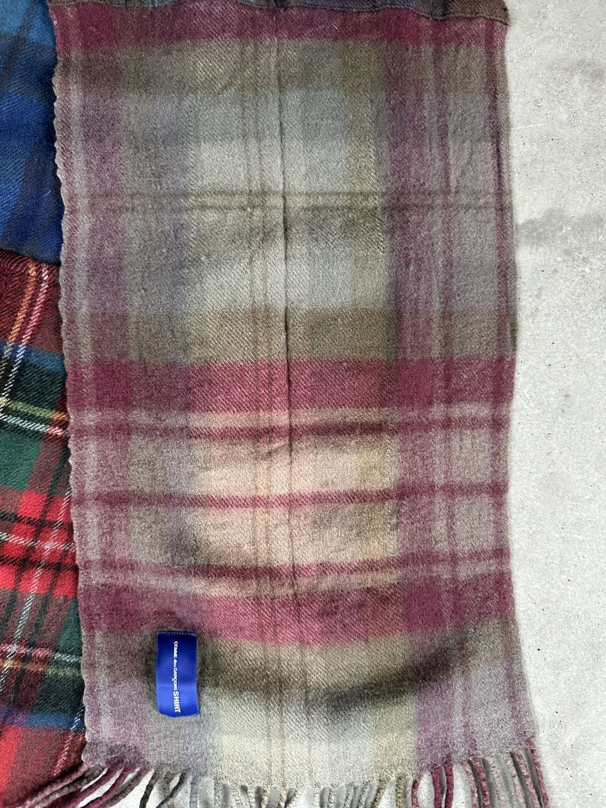 Comme des Garcons Comme des Garcons scarf scarv plaid tartan checkered Size ONE SIZE - 2 Thumbnail