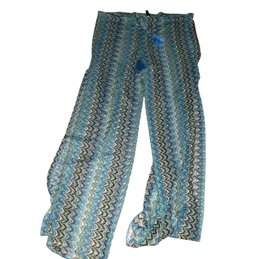 Designer CT1784 Becca Swim Cover up Turquoise Swim Pant M Size ONE SIZE - 1 Thumbnail