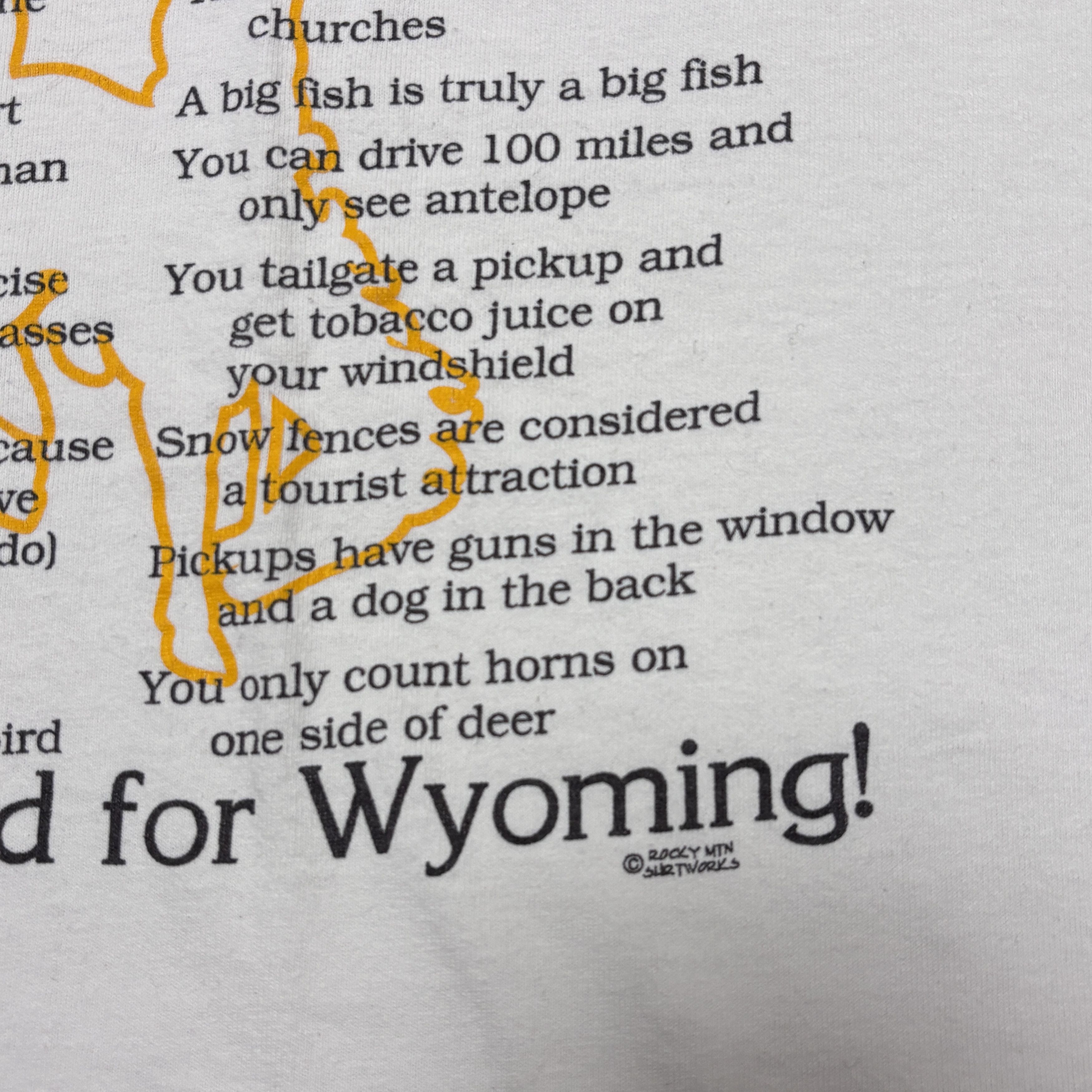 Vintage Vintage Humor Shirt Y2K Wyoming USA Quote Graphic Tee Size US XL / EU 56 / 4 - 5 Thumbnail