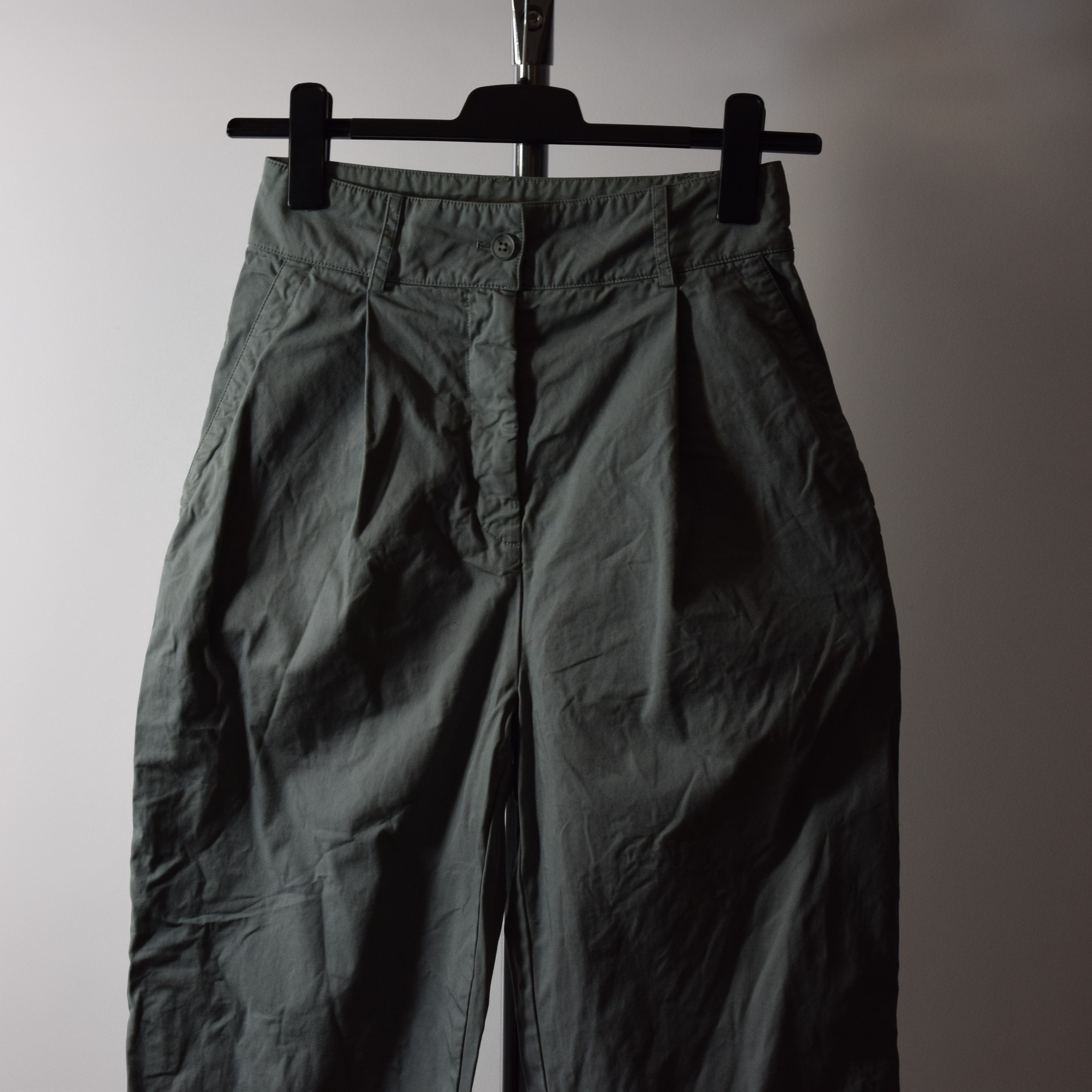Acne Studios Women's 34 High Waist Chino Pants Teal Loose 36 Size 36" / US 14 / IT 50 - 4 Thumbnail