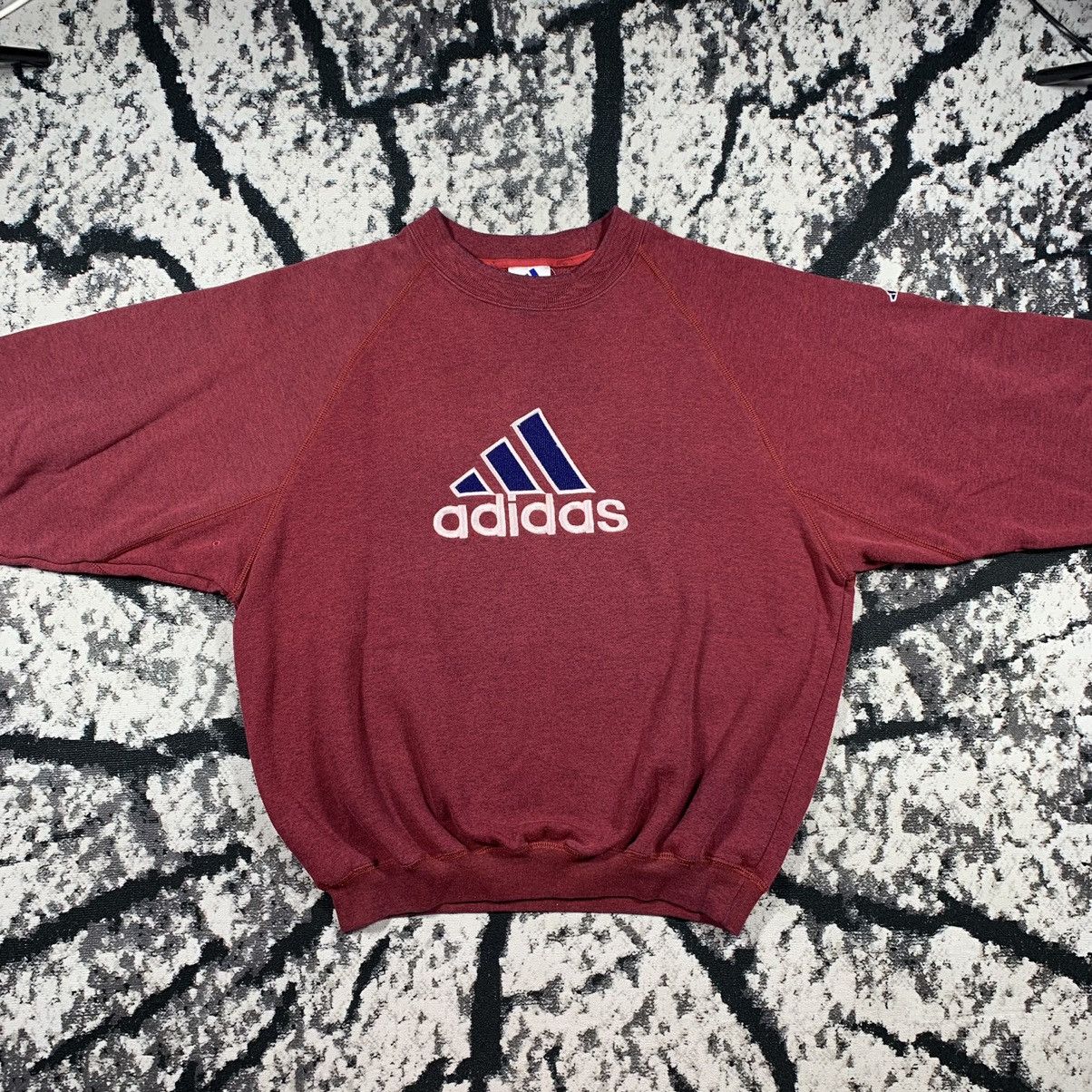 Adidas × Vintage Vintage Adidas Sweatshirt Crewneck Boxy Big Logo Baggy Size US M / EU 48-50 / 2 - 3 Thumbnail