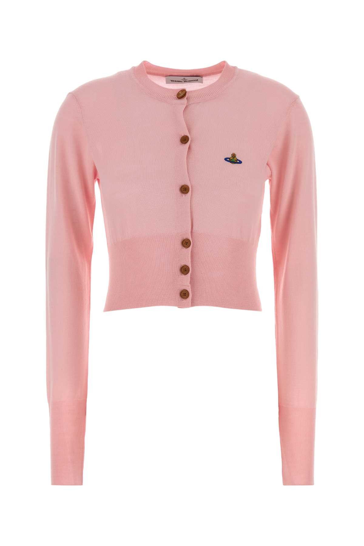 Vivienne Westwood Pink Wool Bea Cardigan Size M / US 6-8 / IT 42-44 - 1 Thumbnail