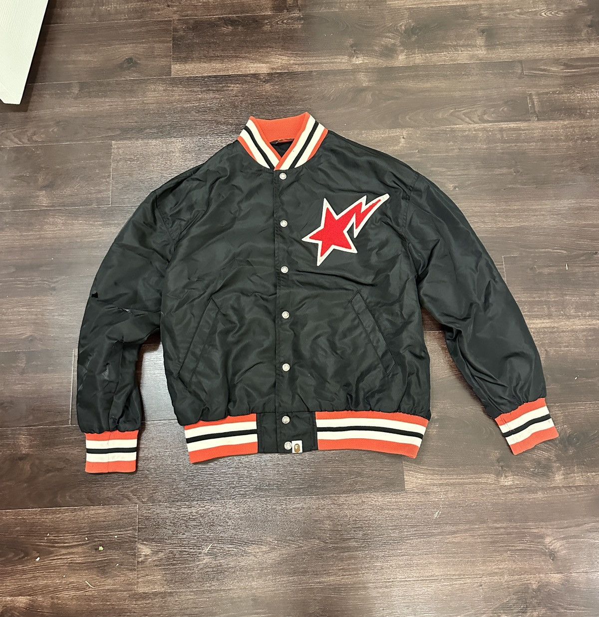 Bape Bapesta Satin Jacket Size US M / EU 48-50 / 2 - 2 Thumbnail