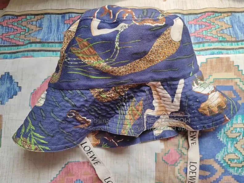 Loewe Loewe size 59 Fisherman Hat, Mermaid Print Ribbon, Size 59 Size ONE SIZE - 4 Thumbnail