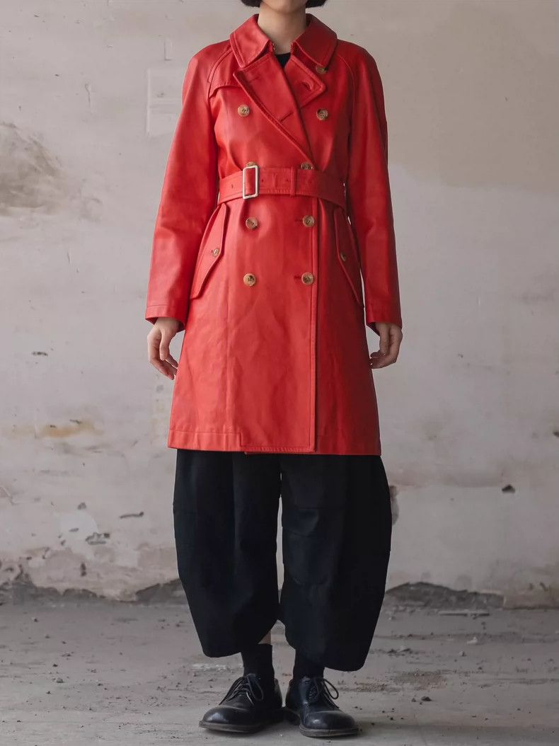 Comme des Garcons Comme Des Garcons Red leather coat Size M / US 6-8 / IT 42-44 - 3 Thumbnail