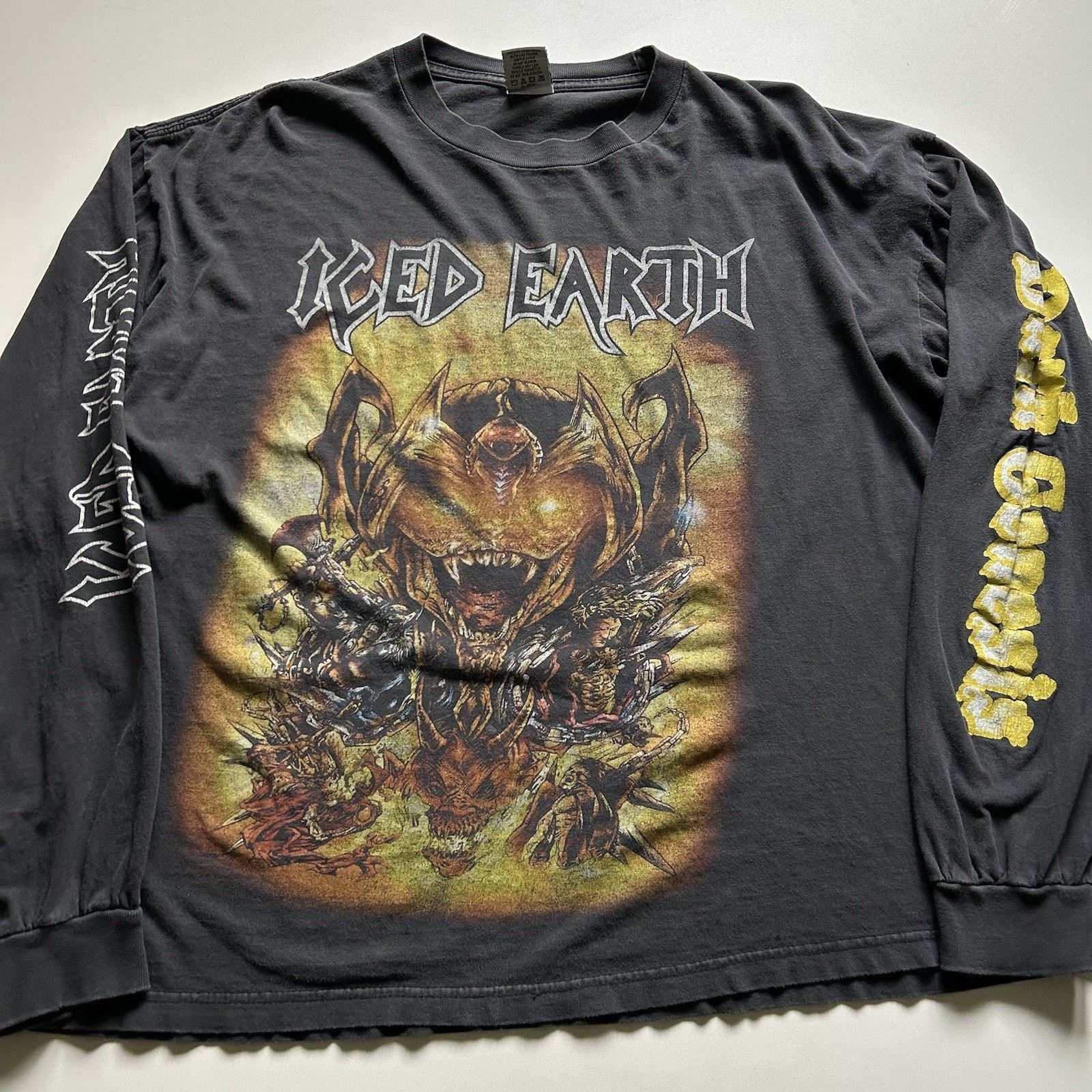 Band Tees Vintage Iced Earth T Shirt XL Boxy Long Sleeve Dark Genesis Size US XL / EU 56 / 4 - 4 Thumbnail
