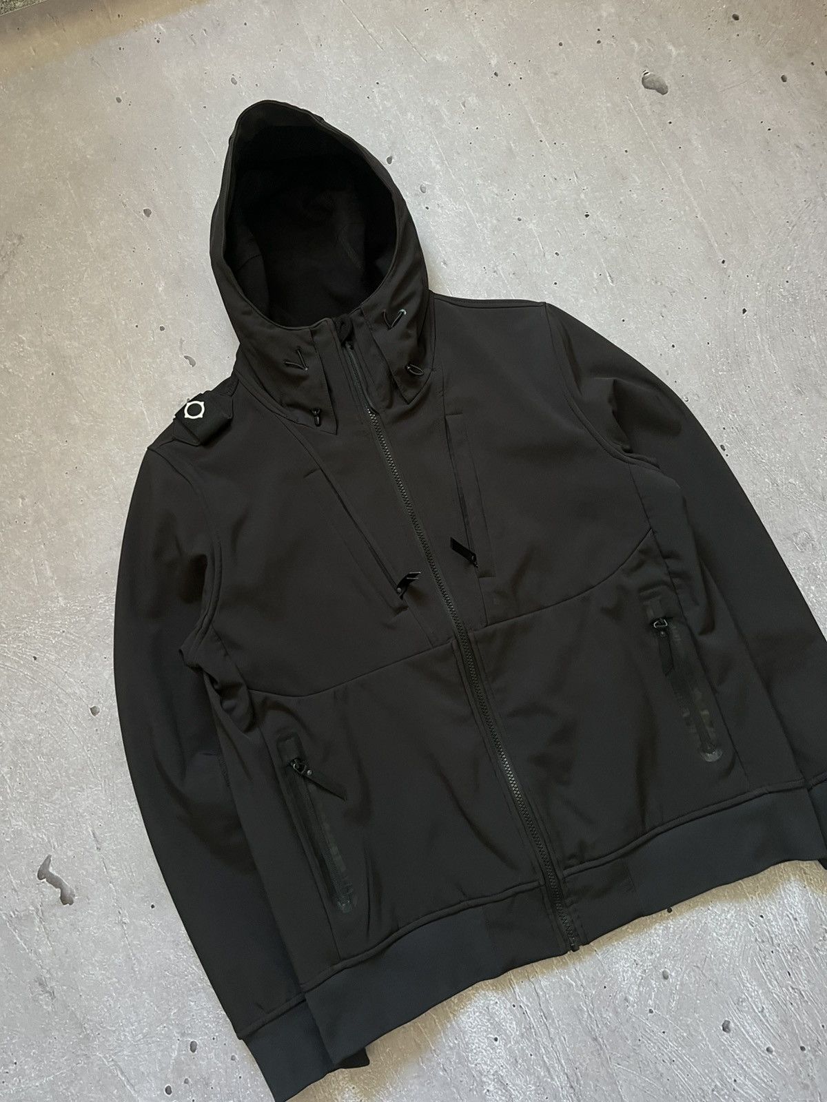 MA.STRUM MA.STRUM Soft Shell Black Hooded Jacket L Genuine Authentic Size US L / EU 52-54 / 3 - 1 Thumbnail