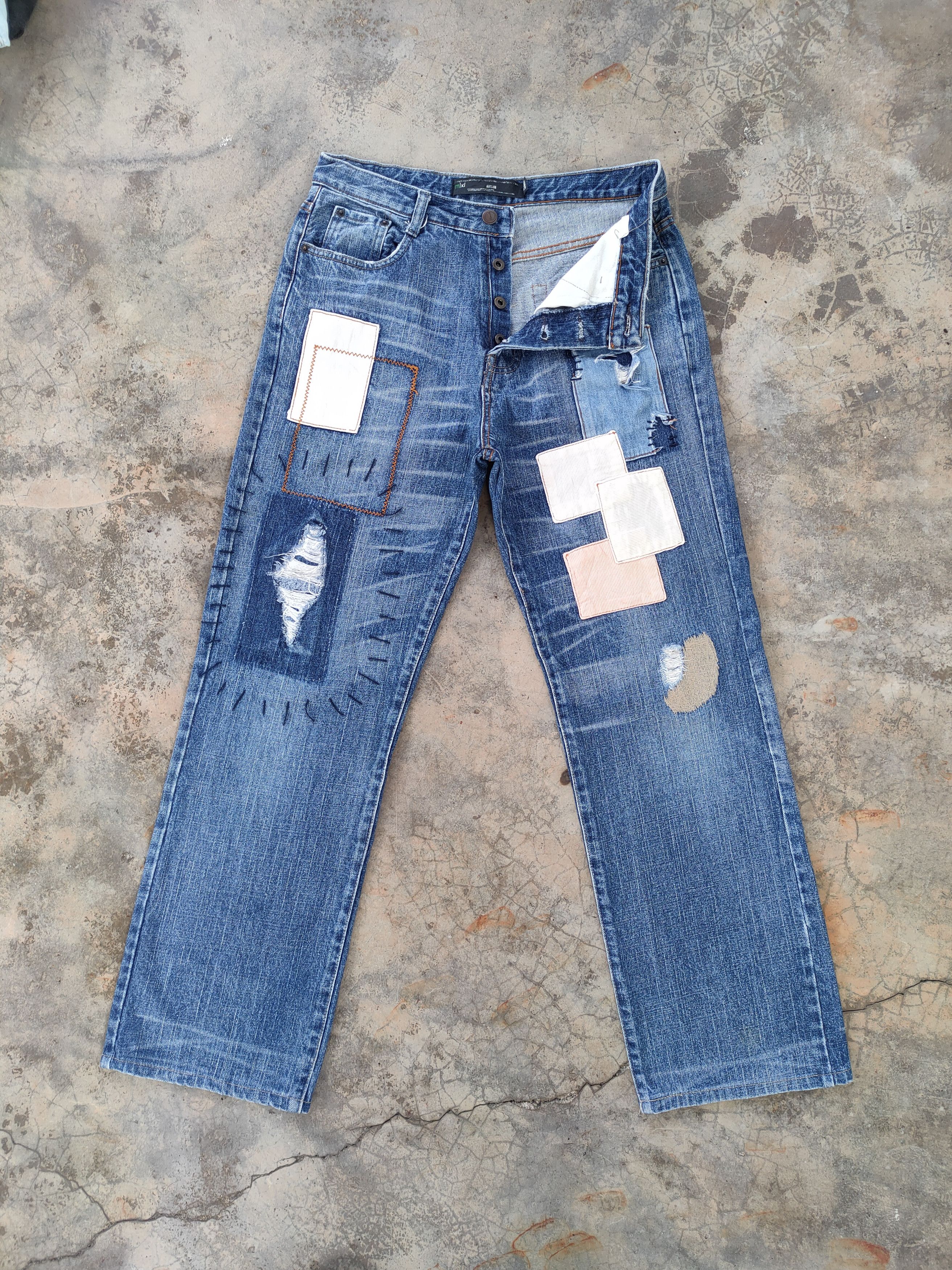 Japanese Brand × Jean × Vintage W30 VINTAGE BREATHMINT PATCH JEANS DENIM PANTS Size US 30 / EU 46 - 1 Thumbnail