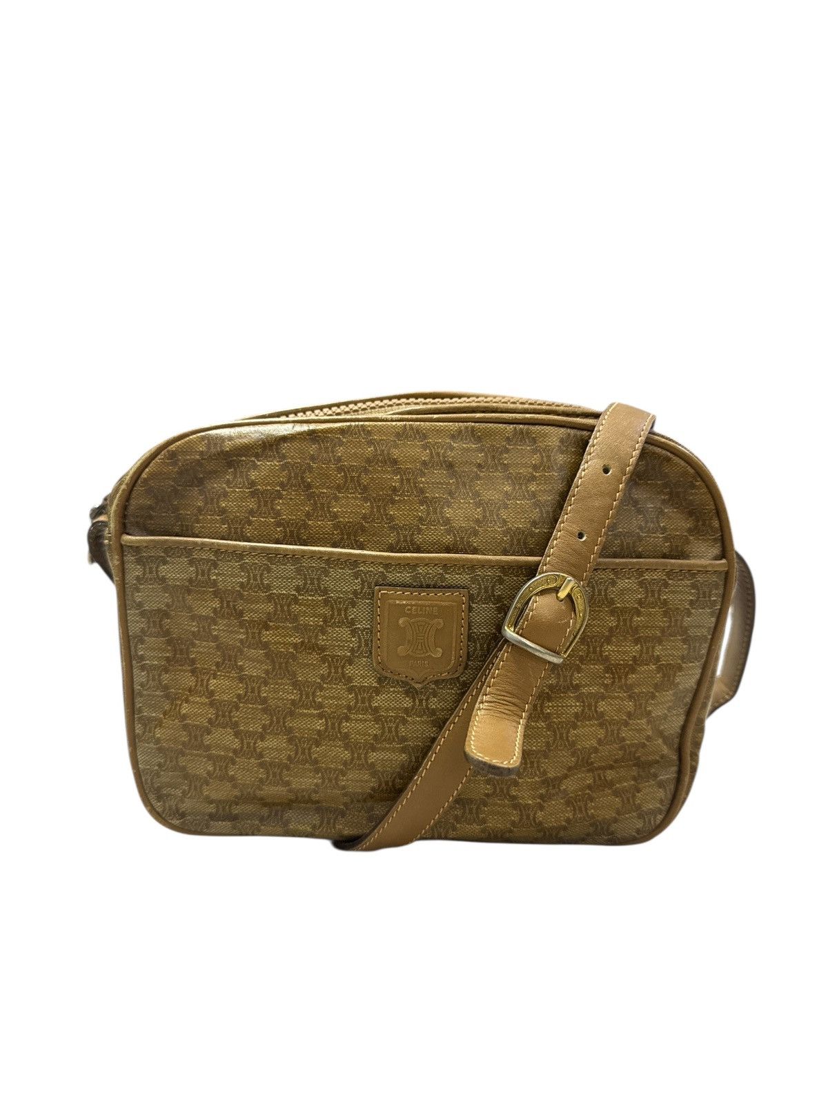 Celine VINTAGE CELINE TRIOMPHE MACADAM PVC CROSS BODY BAG Size ONE SIZE - 1 Thumbnail