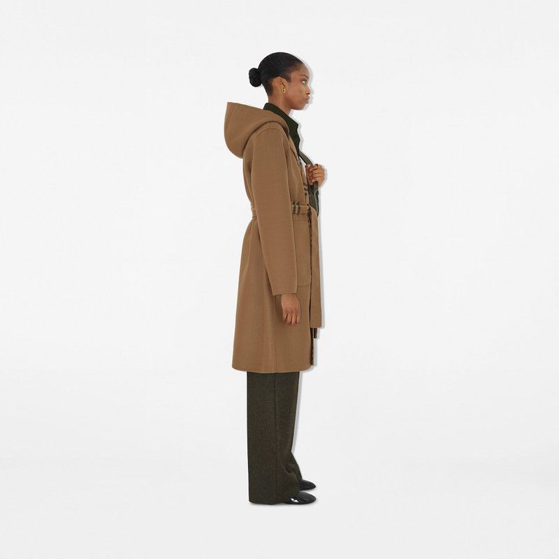 Burberry o1w1db10426 Reversible Check Wool Wrap Coat in Brown Size S / US 4 / IT 40 - 3 Thumbnail