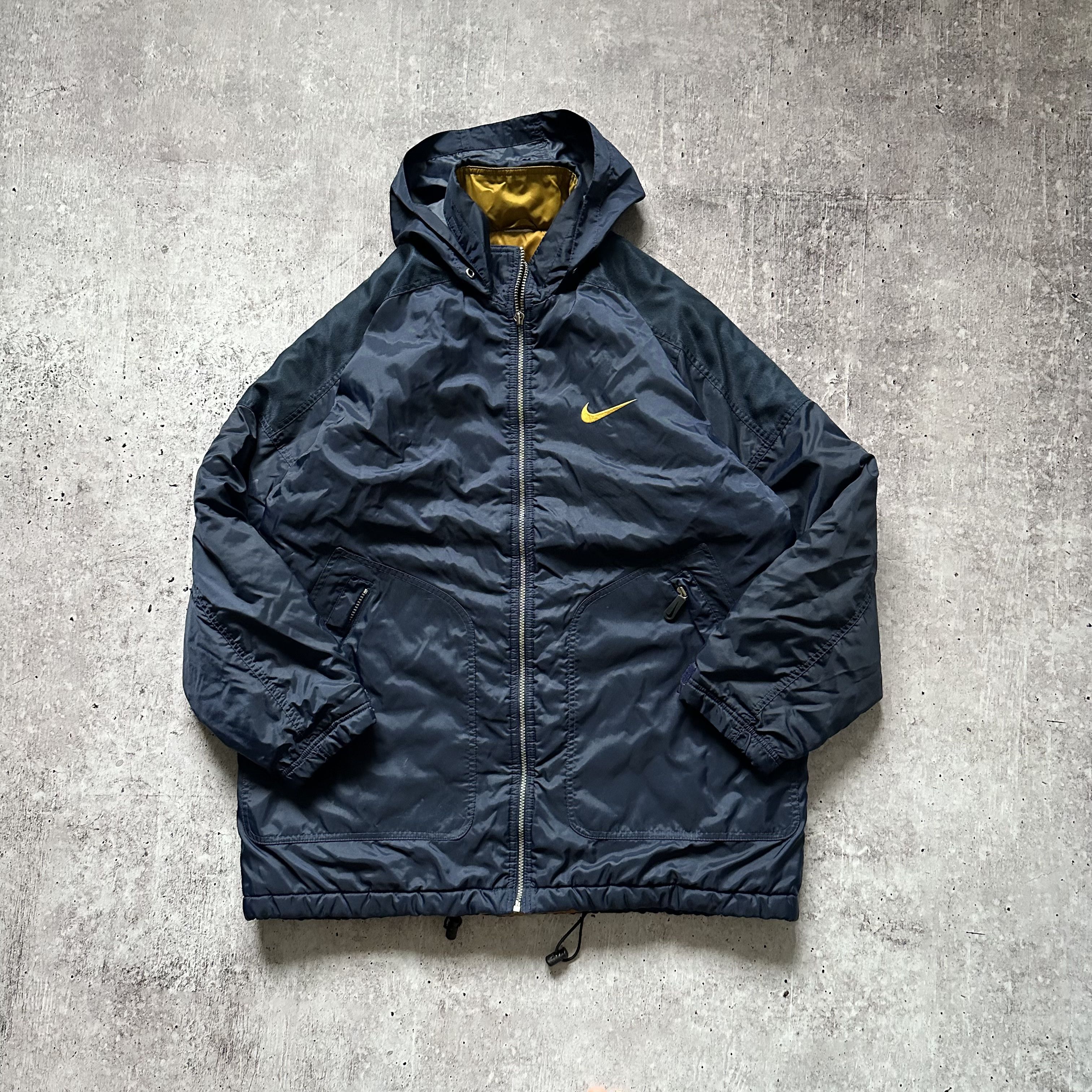 Nike Nike 90s Vintage Big Swoosh Logo Nylon Parka Jacket Size US L / EU 52-54 / 3 - 6 Thumbnail