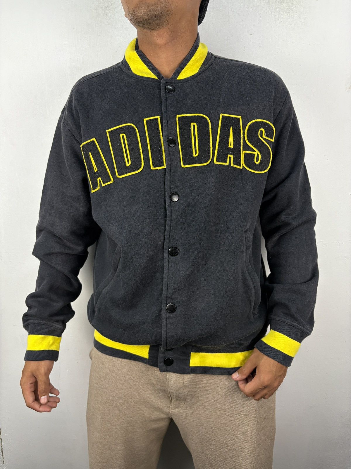 Adidas Adidas Baseball Jacket Faded Black Size US M / EU 48-50 / 2 - 1 Thumbnail