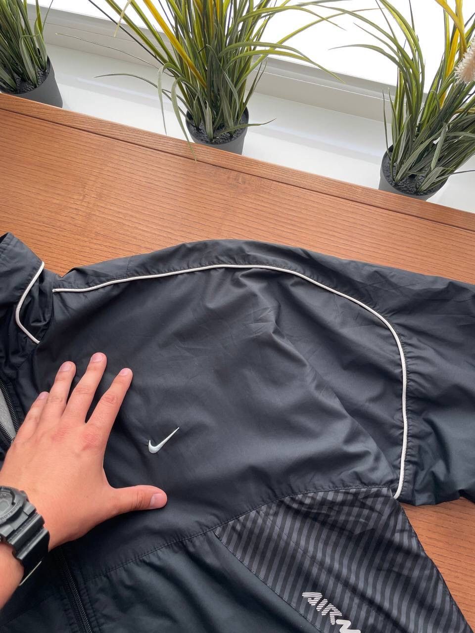 Nike × Vintage Vintage Nike Y2K AirMax 360 Logo Nylon Drill Jacket Bomber Size US L / EU 52-54 / 3 - 11 Thumbnail