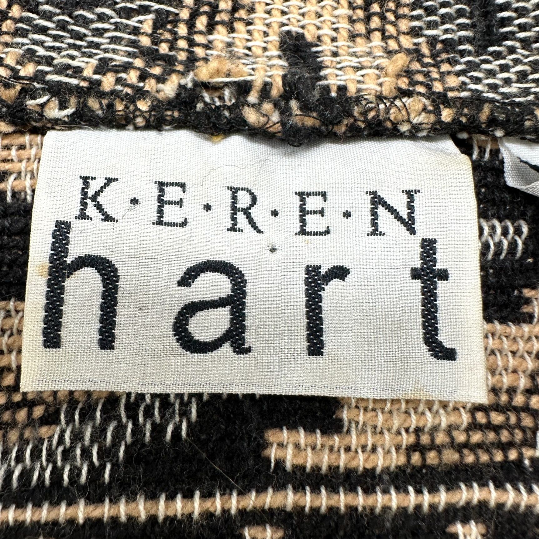 Vintage VINTAGE Keren Hart Jacket Womens M Beige Black Aztec Cotton Tapestry AOP 90s Size M / US 6-8 / IT 42-44 - 6 Thumbnail