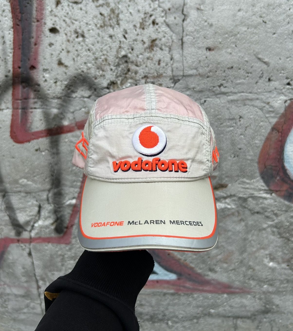 Malcolm McLaren × Mercedes-Benz Mercedes McLaren Vodafone F-1 Racing Nylon 5 Panel Cap Size ONE SIZE - 3 Thumbnail
