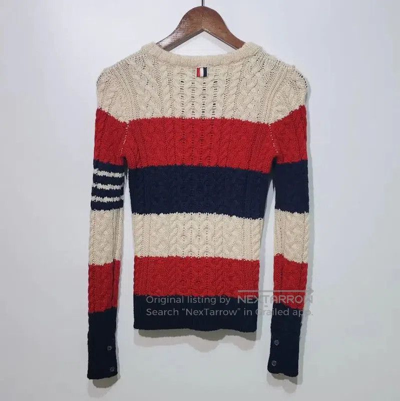 Thom Browne Thom Browne Ladies' Cream Wool Sweater . Size XS / US 0-2 / IT 36-38 - 2 Thumbnail