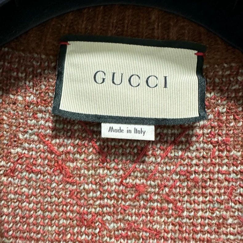 Gucci Gucci Plaid diamond-patterned sequin knitted cardigan jacke Size US S / EU 44-46 / 1 - 3 Thumbnail