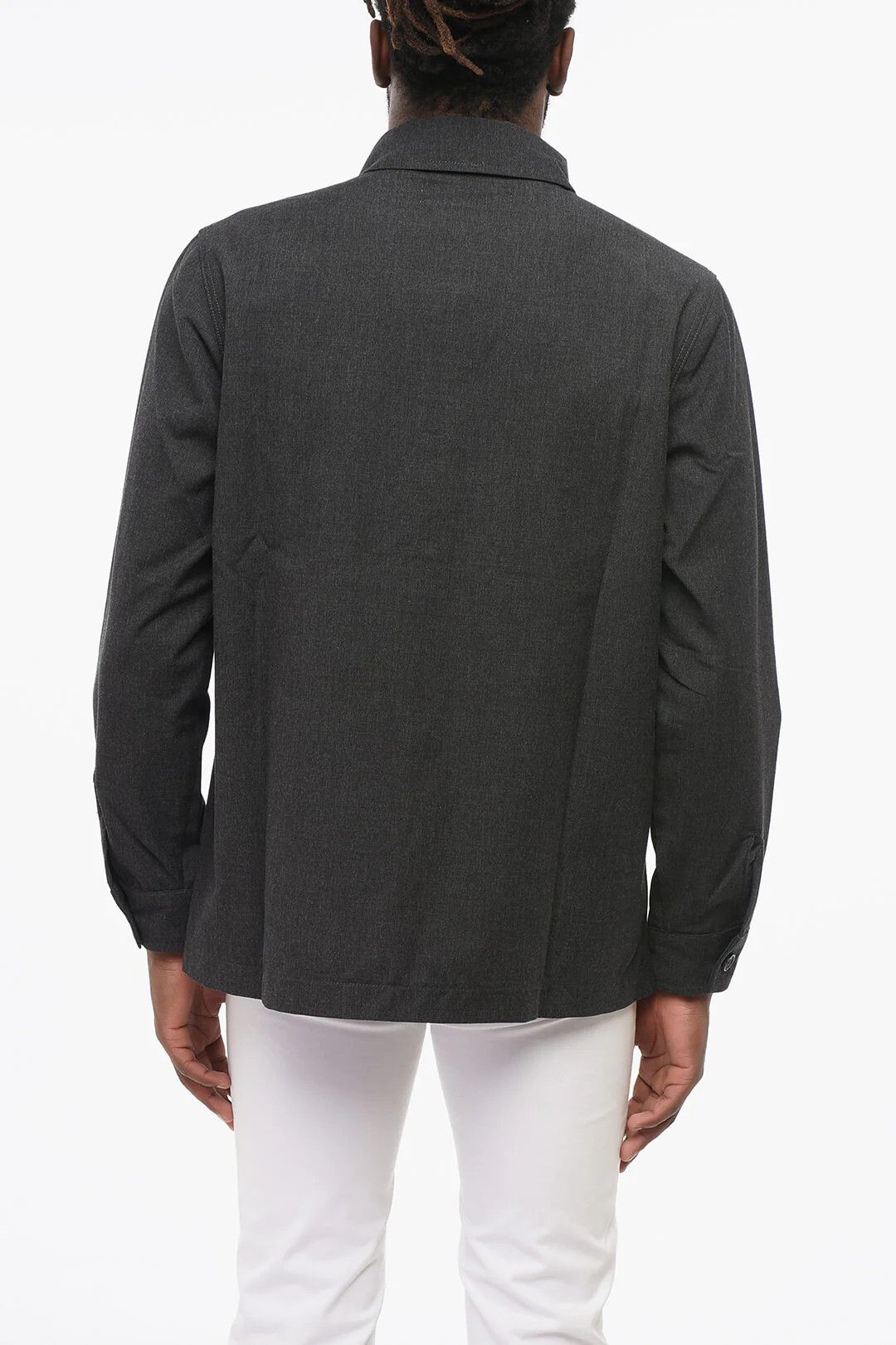 DEPARTMENT5 og1mm0326 Cotton and Virgin Wool Overshirt in Grey Size US S / EU 44-46 / 1 - 2 Thumbnail