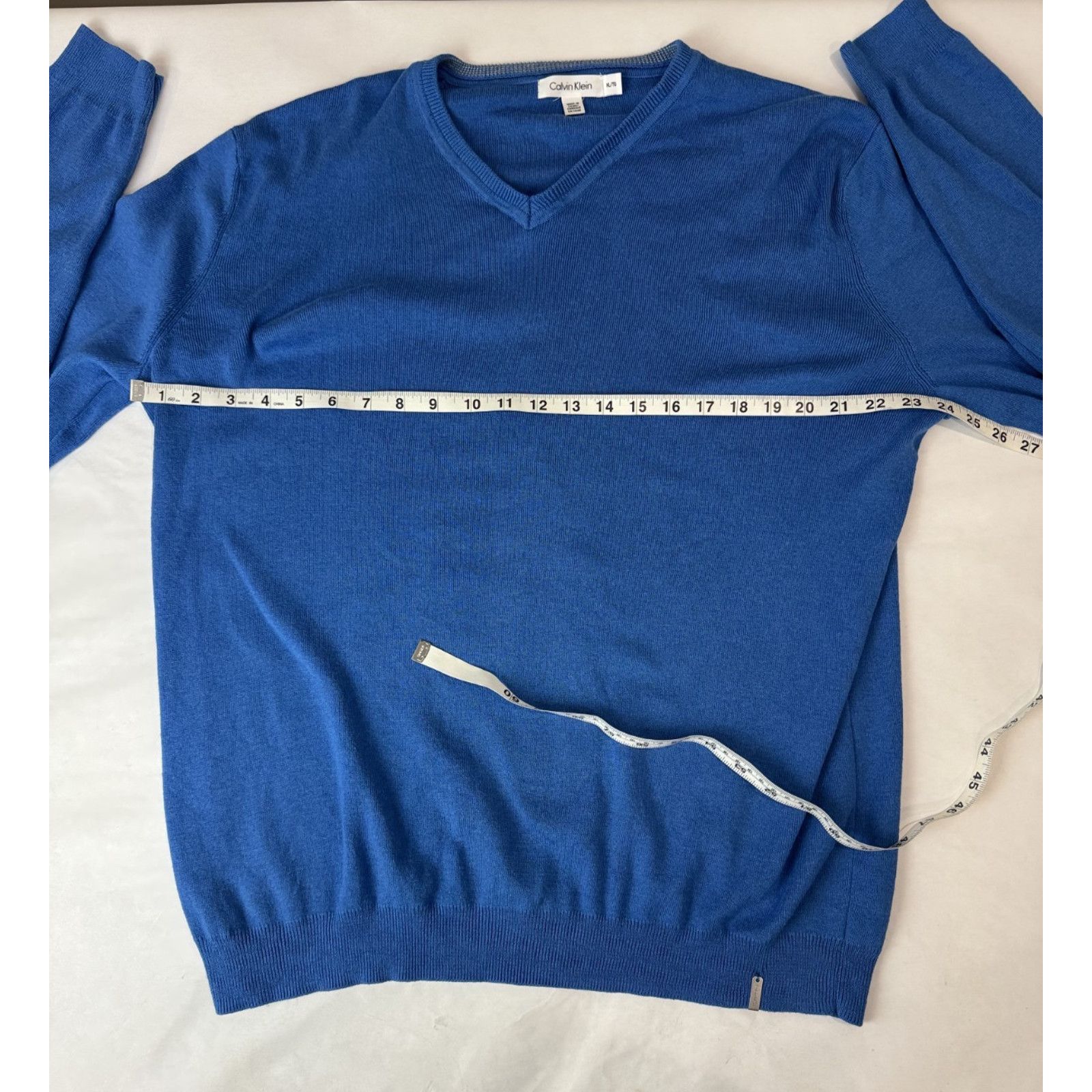 Calvin Klein Calvin Klein Sweater Blue Preppy Cotton Modal XL Size US XL / EU 56 / 4 - 3 Thumbnail
