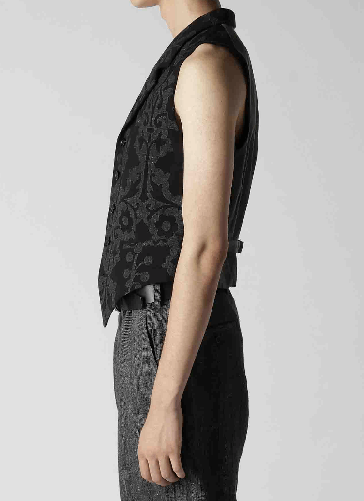 Yohji Yamamoto Yohji Yamamoto Pour Homme INDIAN LEFT DECORATIVE CLOTH VEST Size US M / EU 48-50 / 2 - 2 Thumbnail