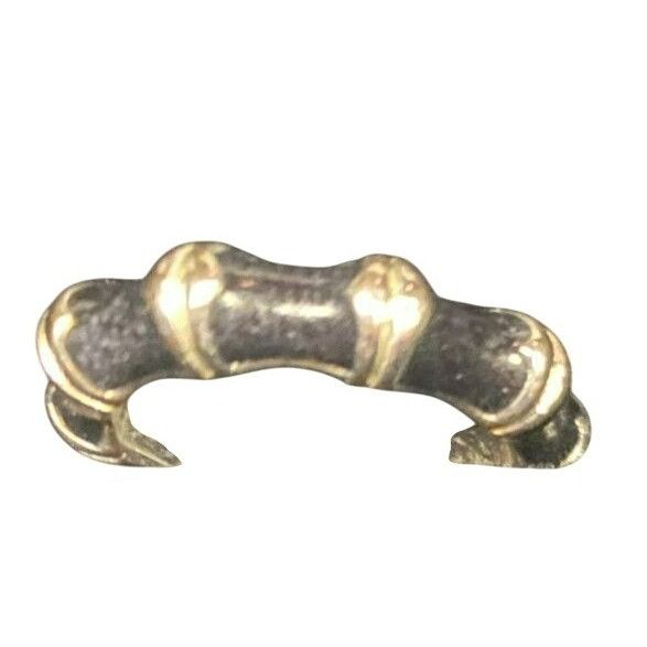 Other Gold & Silver-Tone Ring Set With Black Bamboo & Engraved Des Size ONE SIZE - 6 Thumbnail