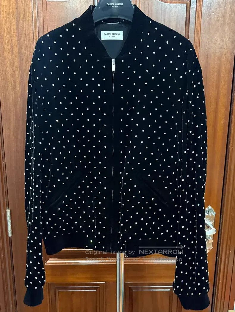 Saint Laurent Paris Saint Laurent Paris Black Velvet Starry Studs Jacket i Size US M / EU 48-50 / 2 - 1 Thumbnail