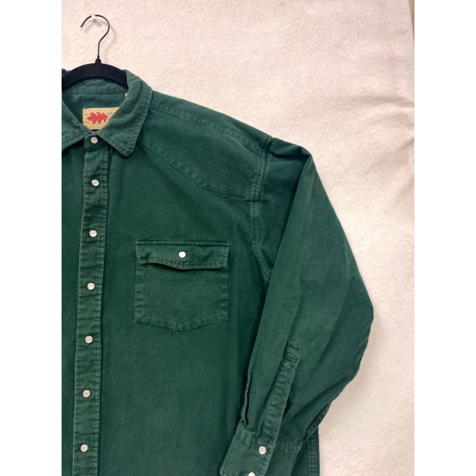 Vintage VINTAGE Field & Forest Western Shirt Button-Up 2XLT Mens Long Sleeve Cotton Green Buttton-Up Shirt? Size US XXL / EU 58 / 5 - 5 Thumbnail