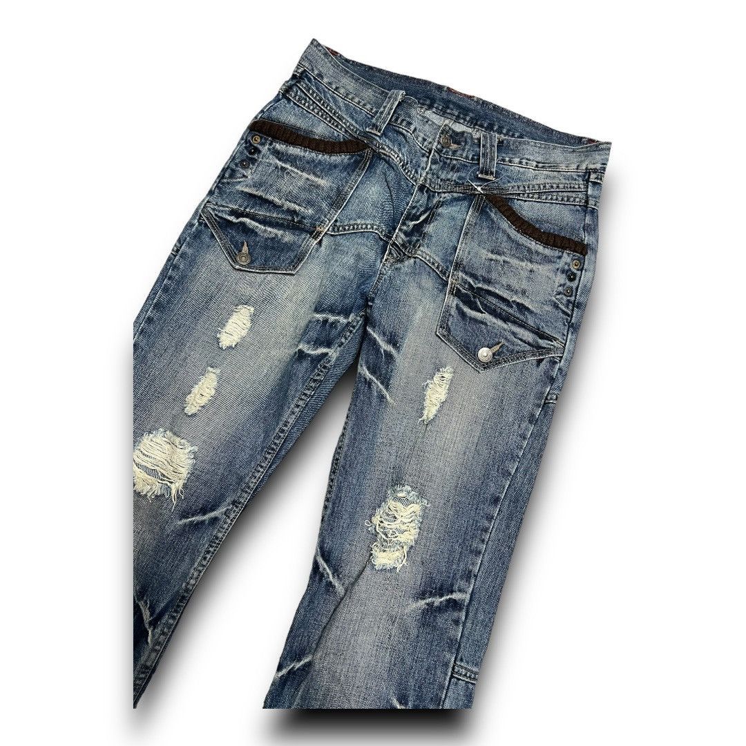 Japanese Brand × PPFM PPFM DISTRESSED DENIM JAPANESE BRAND JEANS Size US 33 - 4 Thumbnail