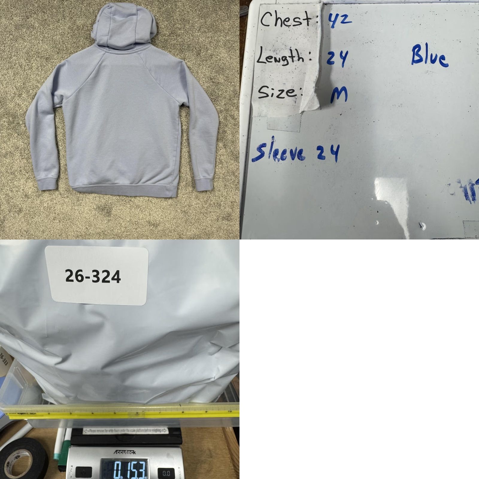 Nike Nike Hoodie Mens M Powder Blue Pullover Fleece Big Logo Sweatshirt Athleisure Size US M / EU 48-50 / 2 - 8 Thumbnail