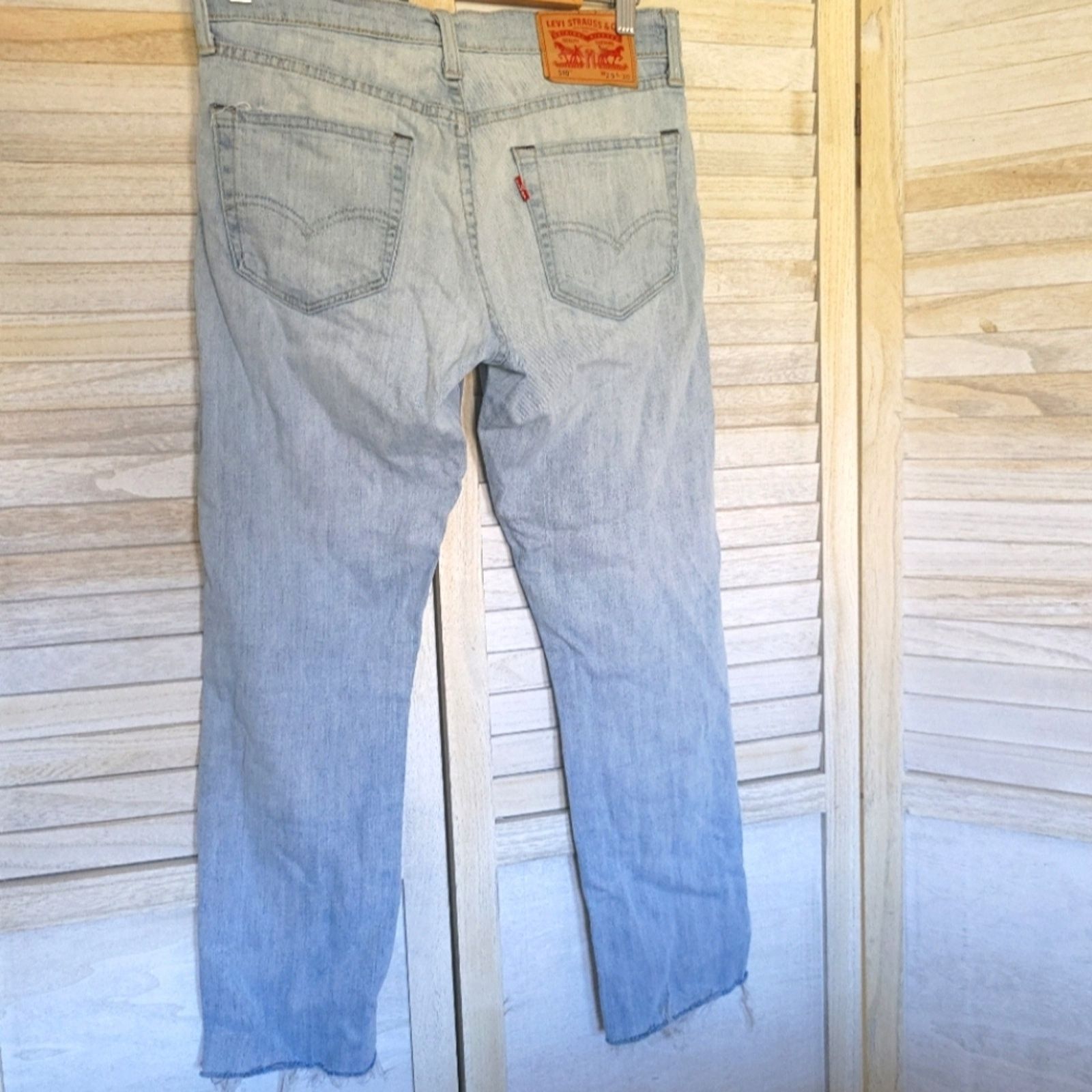 Levi's Levi's 510 Womens Size 29x30 Frayed Hems Light Blue Jeans 29 Size 29" - 1 Thumbnail