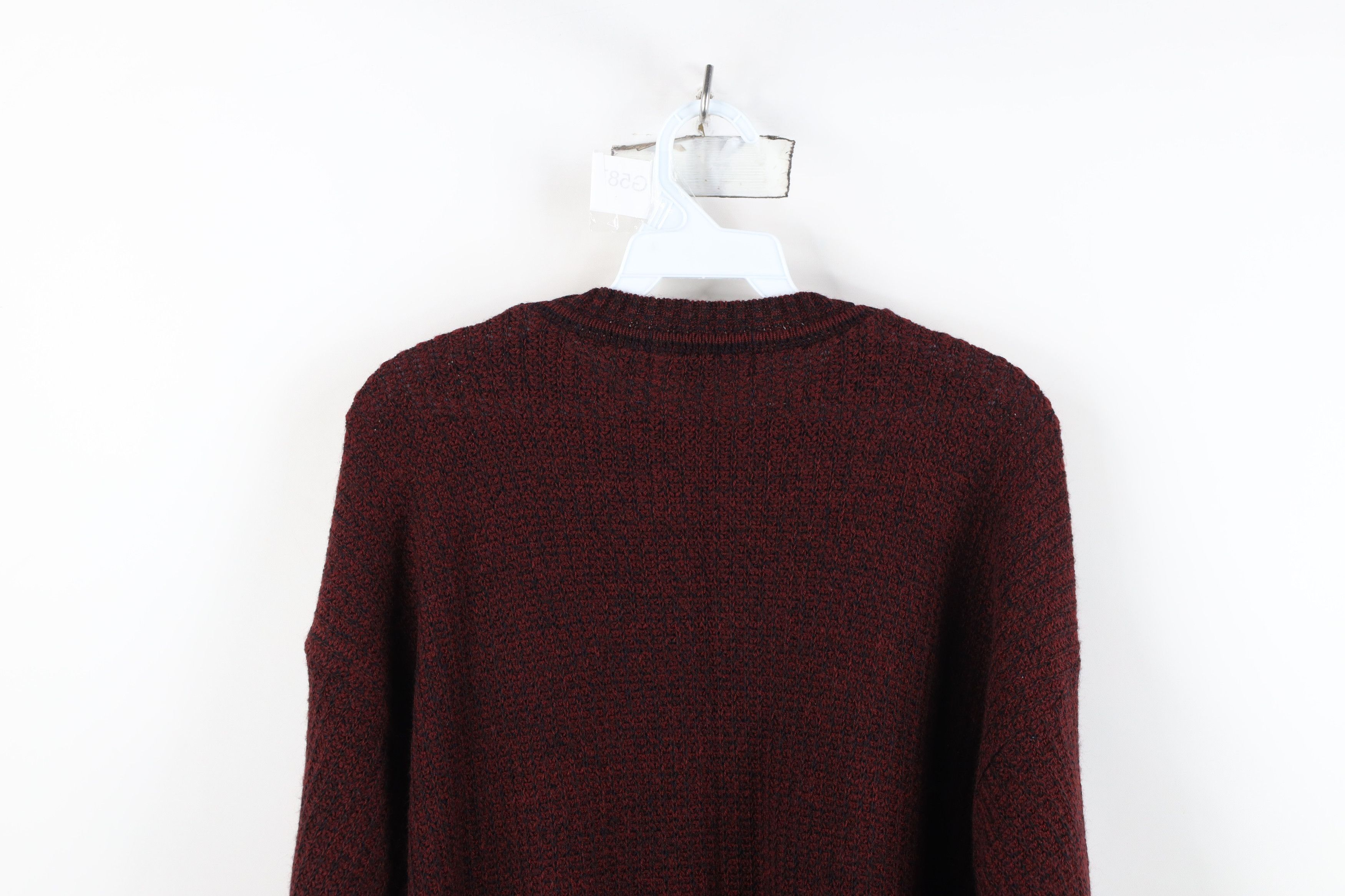 Vintage Vintage 90s Streetwear Ribbed Knit Crewneck Sweater Red USA Size US L / EU 52-54 / 3 - 8 Thumbnail
