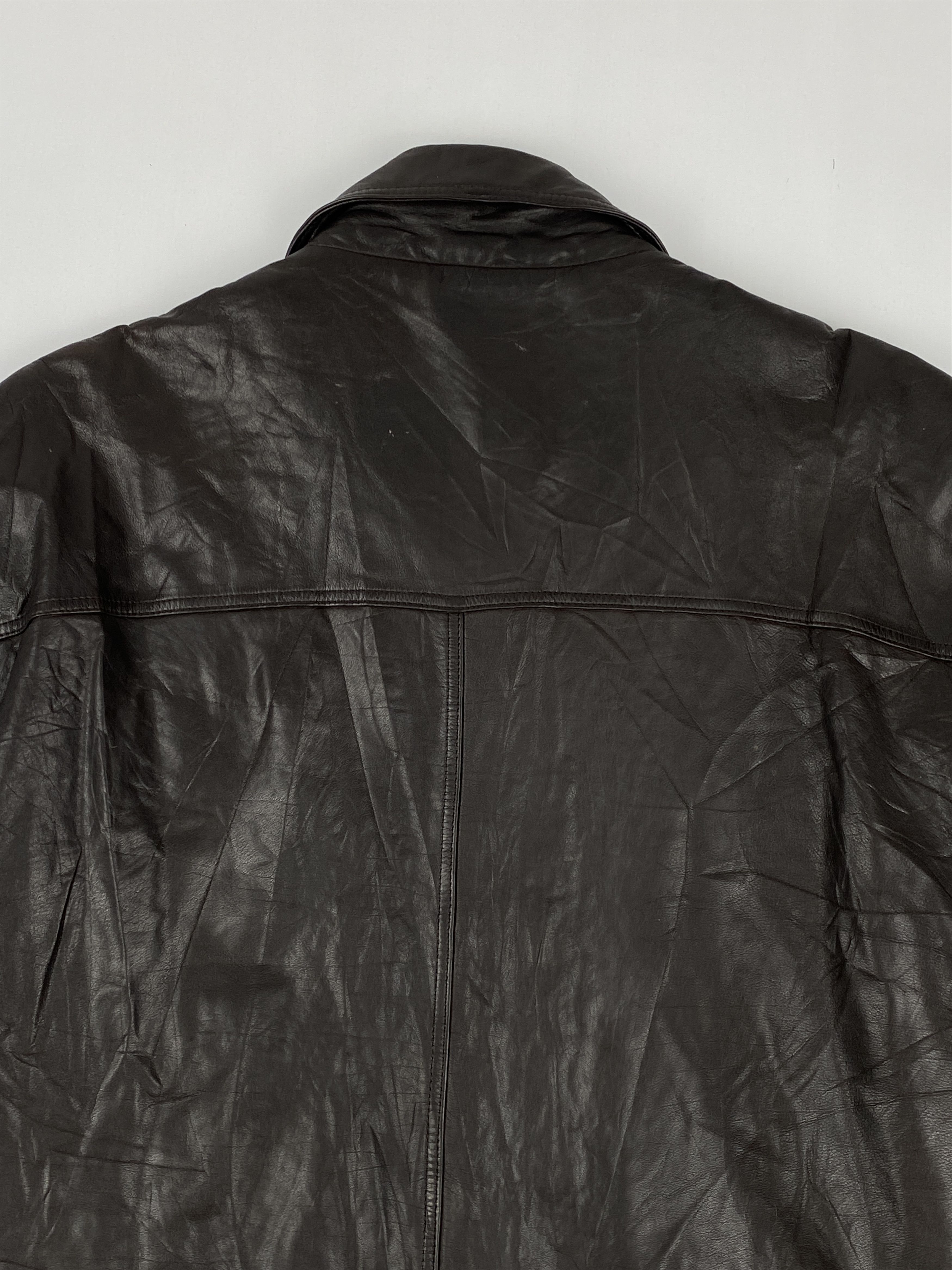 Yves Saint Laurent Leather Car Coat Jacket Size US L / EU 52-54 / 3 - 13 Thumbnail