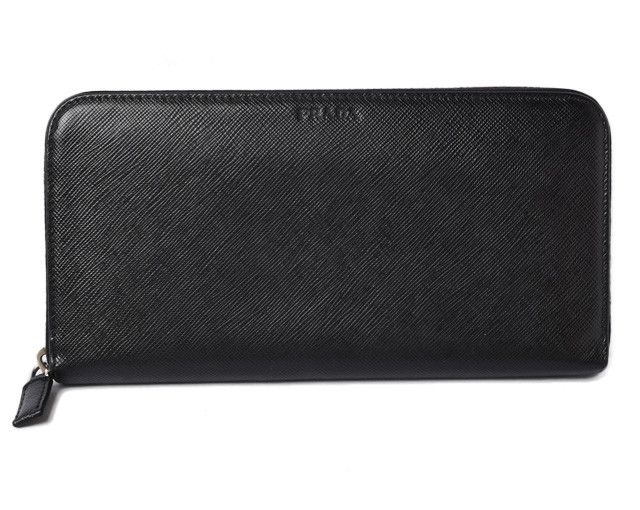 Prada Prada Prada Saffiano Leather Long Wallet 2ML317 Black Leather Long Wallet 2ML317 in Excellent Condition Size ONE SIZE - 1 Thumbnail