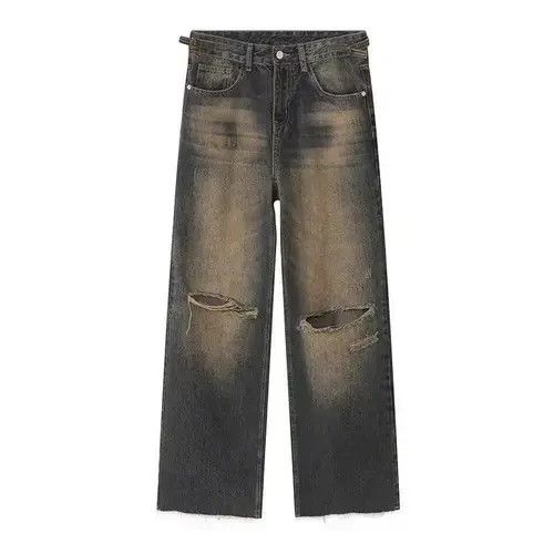 Japanese Brand Retro distressed nostalgic rust raw edge ripped jeans Size US 32 / EU 48 - 4 Thumbnail