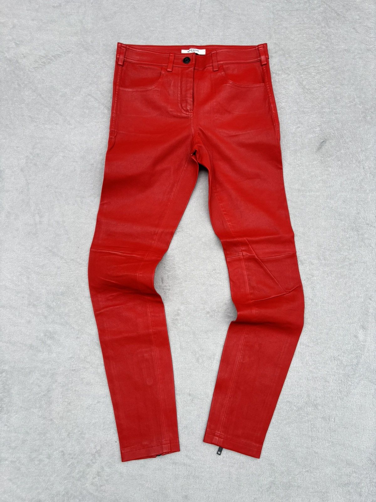 Givenchy S/S 2013 Givenchy Skinny Biker Leather Trousers Size 27" / US 4 / IT 40 - 2 Thumbnail