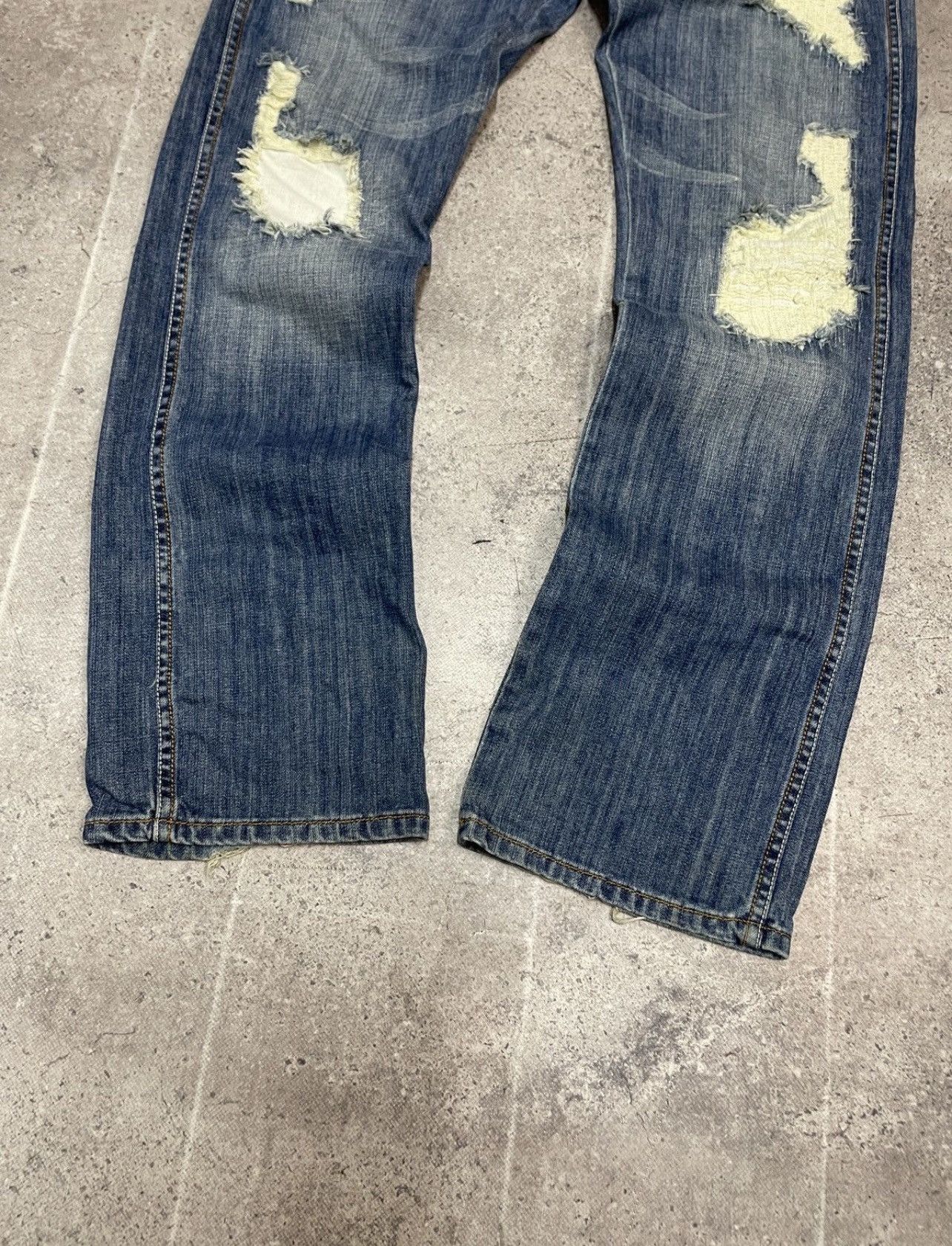 G-Star Vintage 00s Junya Watanabe Style Distressed Jeans Pants Size US 32 / EU 48 - 8 Thumbnail