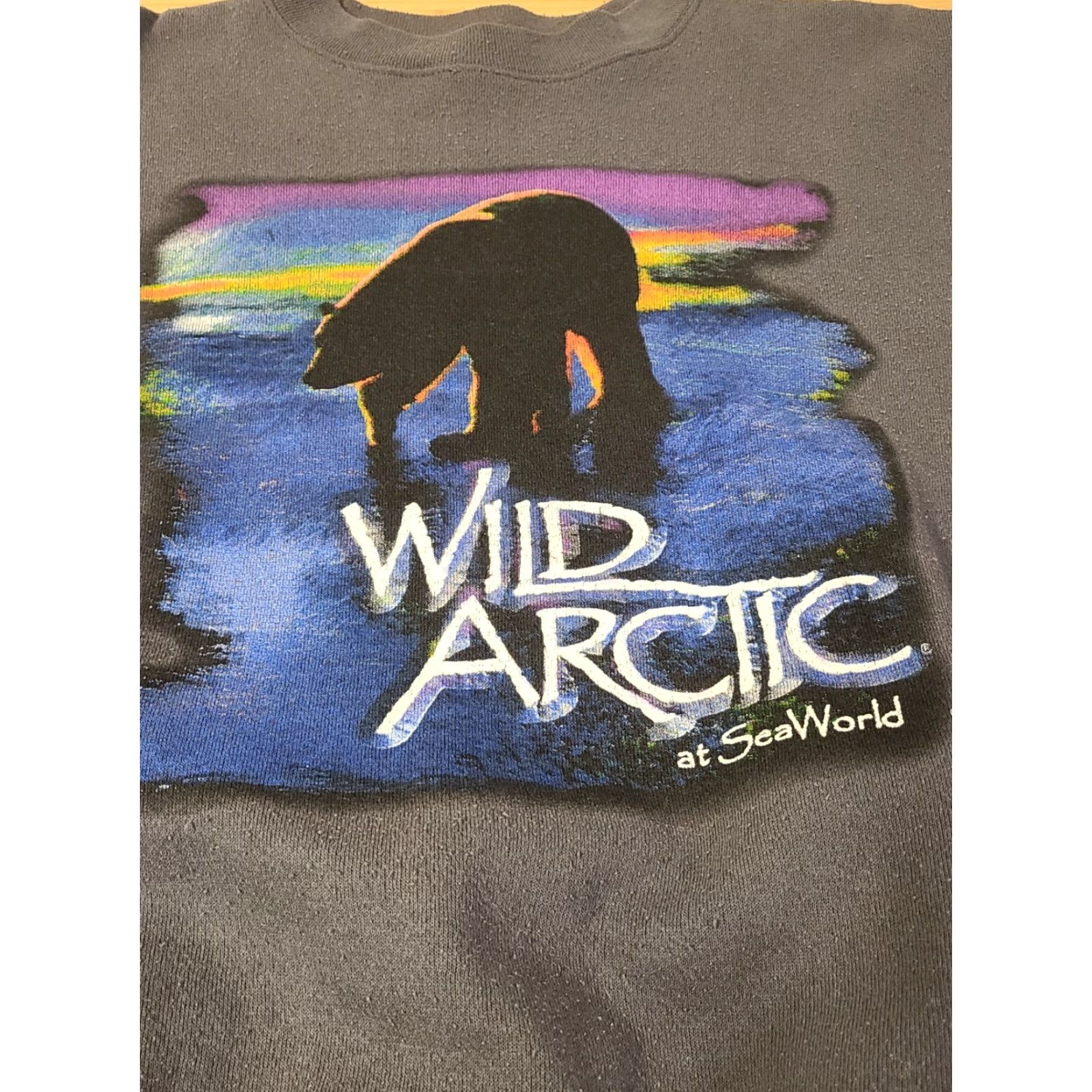 Tultex VINTAGE Tultex Sweatshirt Crewneck 2XL Men Green 90s Nature Seaworld Polar Bear Wild Arctic Animal Streetwear Graphic Print Size US XXL / EU 58 / 5 - 3 Thumbnail