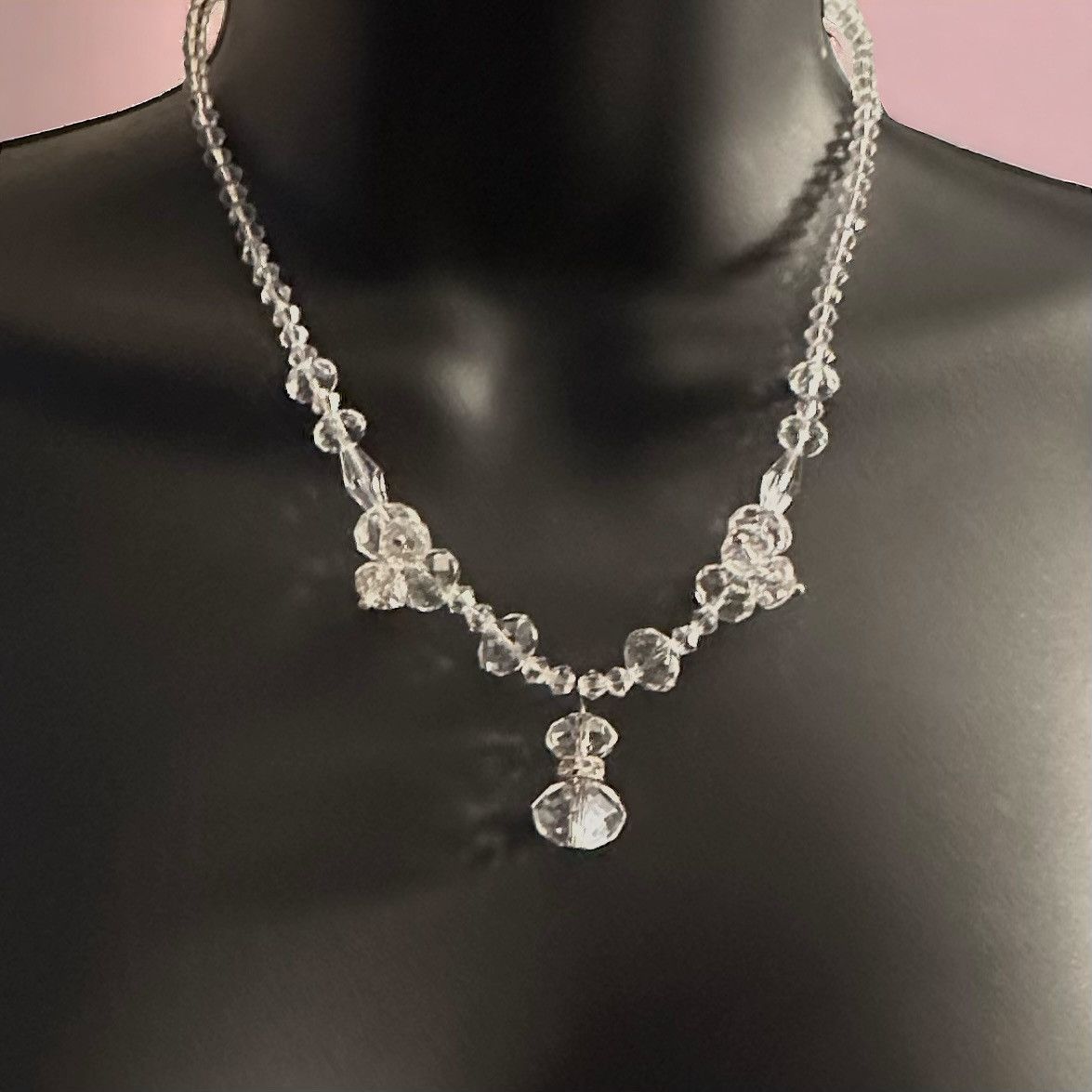 Vintage Vintage clear crystal bead necklace Size ONE SIZE - 1 Thumbnail