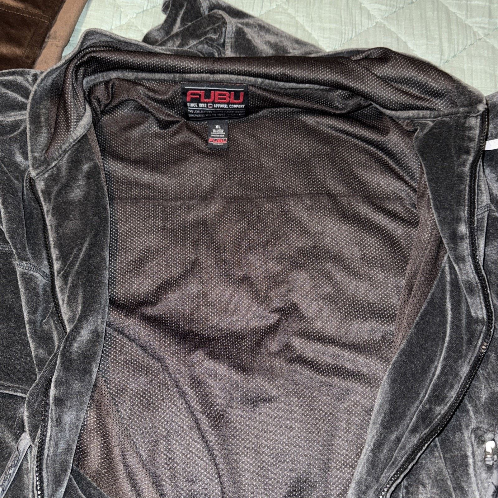 Fubu FUBU Vintage Velour Jacket Men’s Size XL Hip Hop Y2K Hoodie Size US XL / EU 56 / 4 - 14 Thumbnail