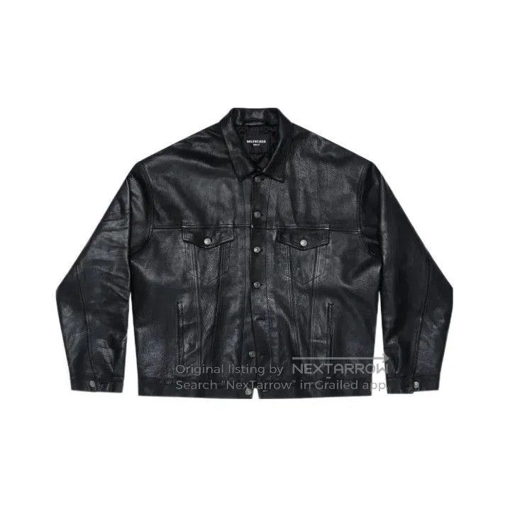 Balenciaga Balenciaga Black Oversized Leather Shirt Jacket. Size US XS / EU 42 / 0 - 1 Thumbnail