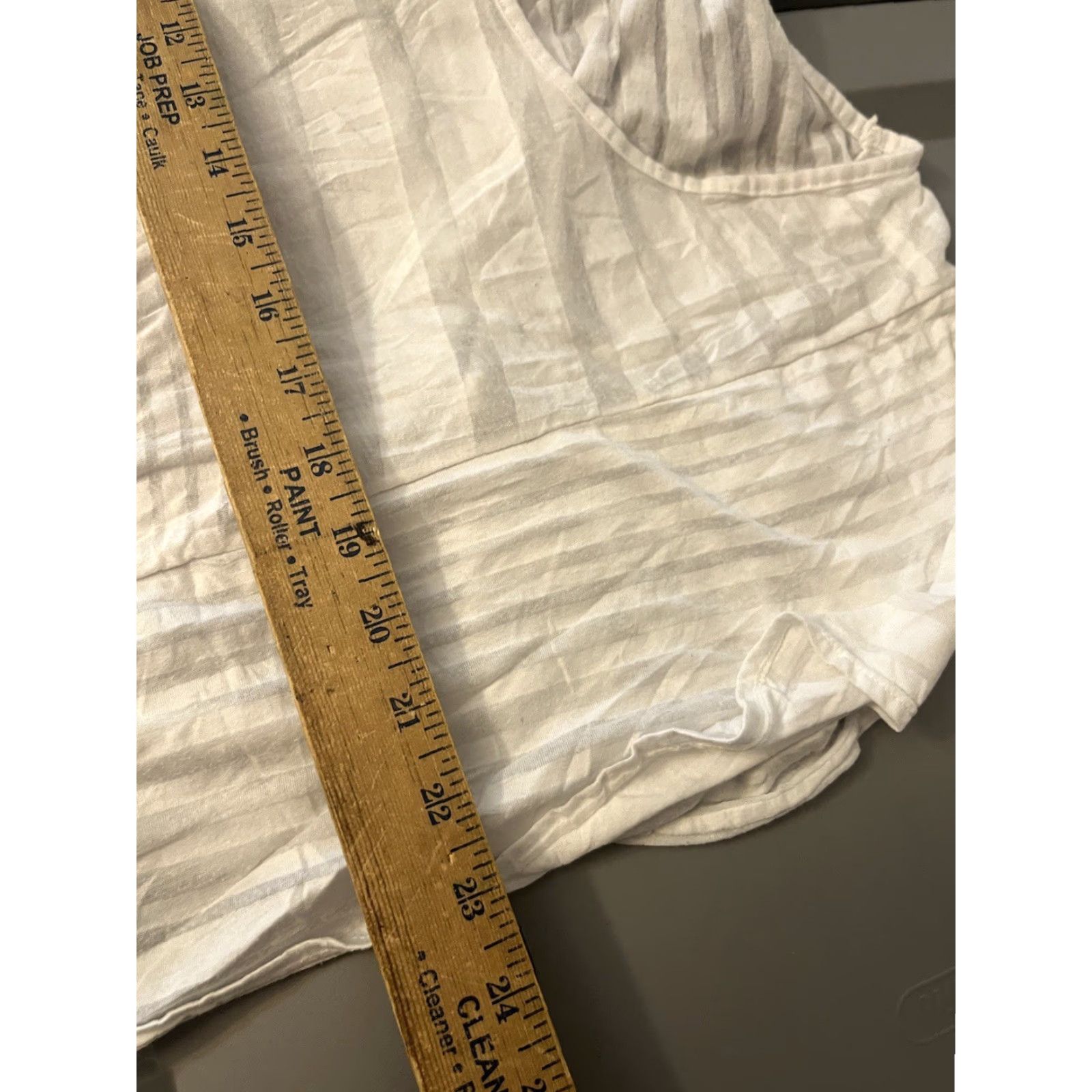 White House Black Market White House Black Market T-Shirt Women’s XS White Striped Short Sleeve Round Neck Casual Basic Stretch Tee Pullover Regular Women Size XS / US 0-2 / IT 36-38 - 5 Thumbnail