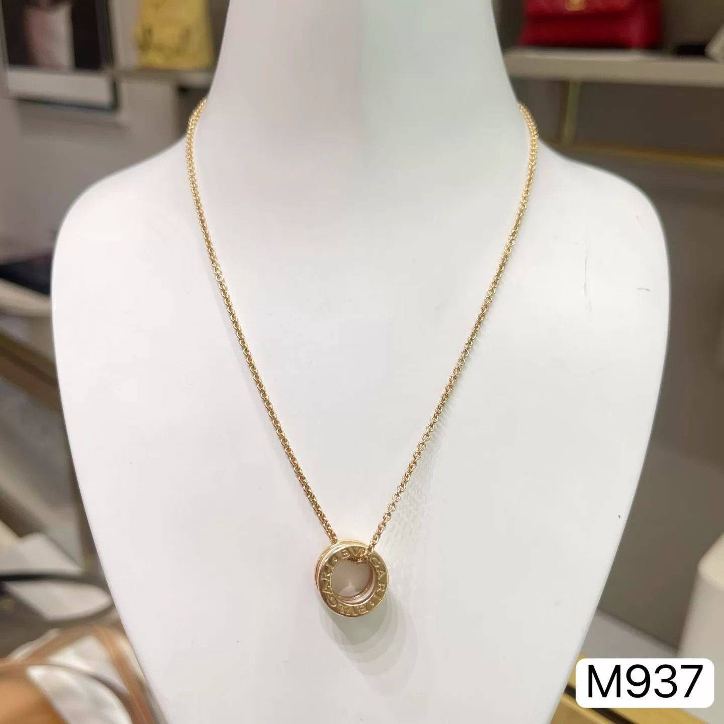 Bvlgari Bvlgari B.ZERO1 18k Rose Gold White Ceramic Spring Necklace Size ONE SIZE - 3 Thumbnail