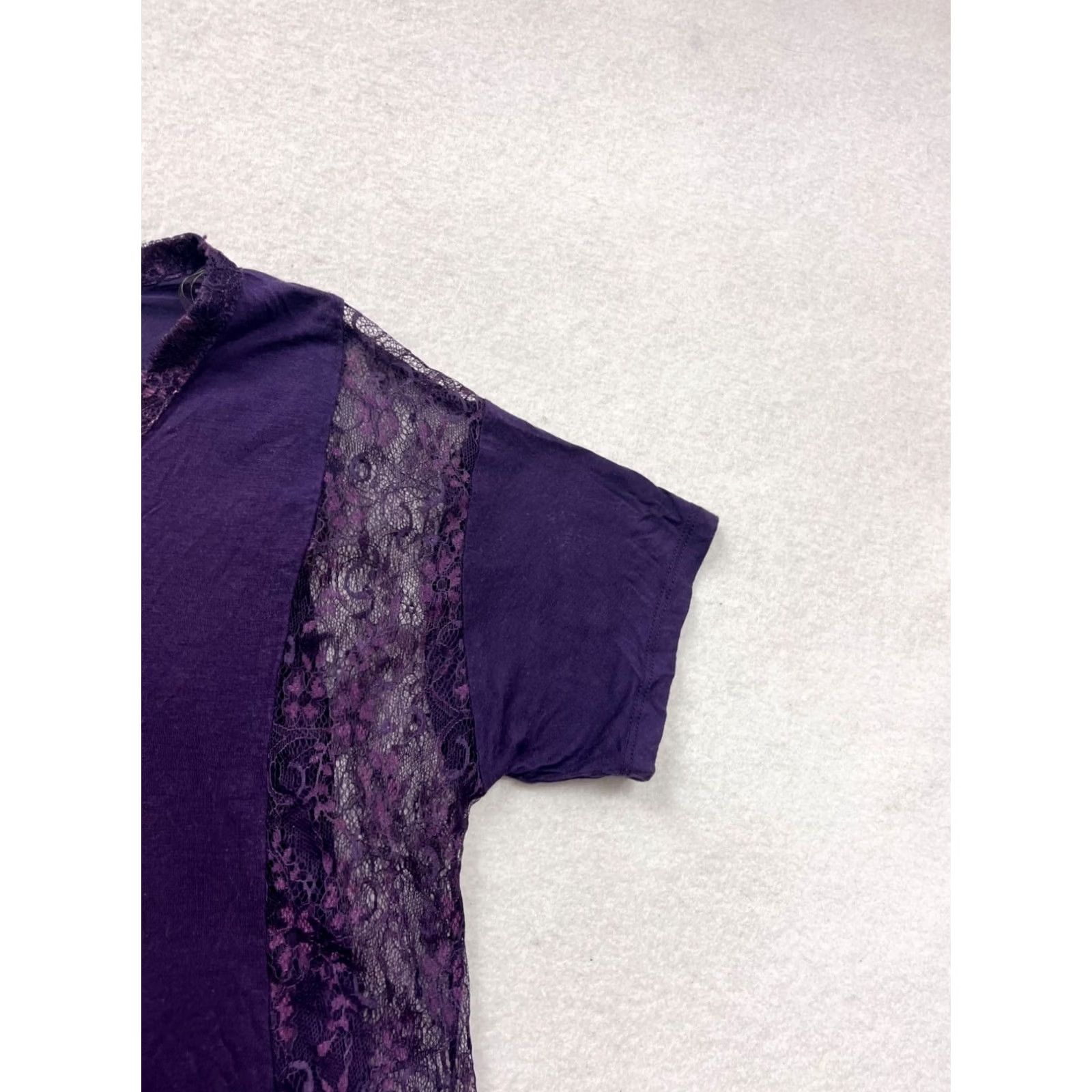 Vintage Chloe K T-Shirt Purple Lace Panel S Unisex Adults Nylon Short Sleeve Womens Girls Mens 8501 Size S / US 4 / IT 40 - 6 Thumbnail
