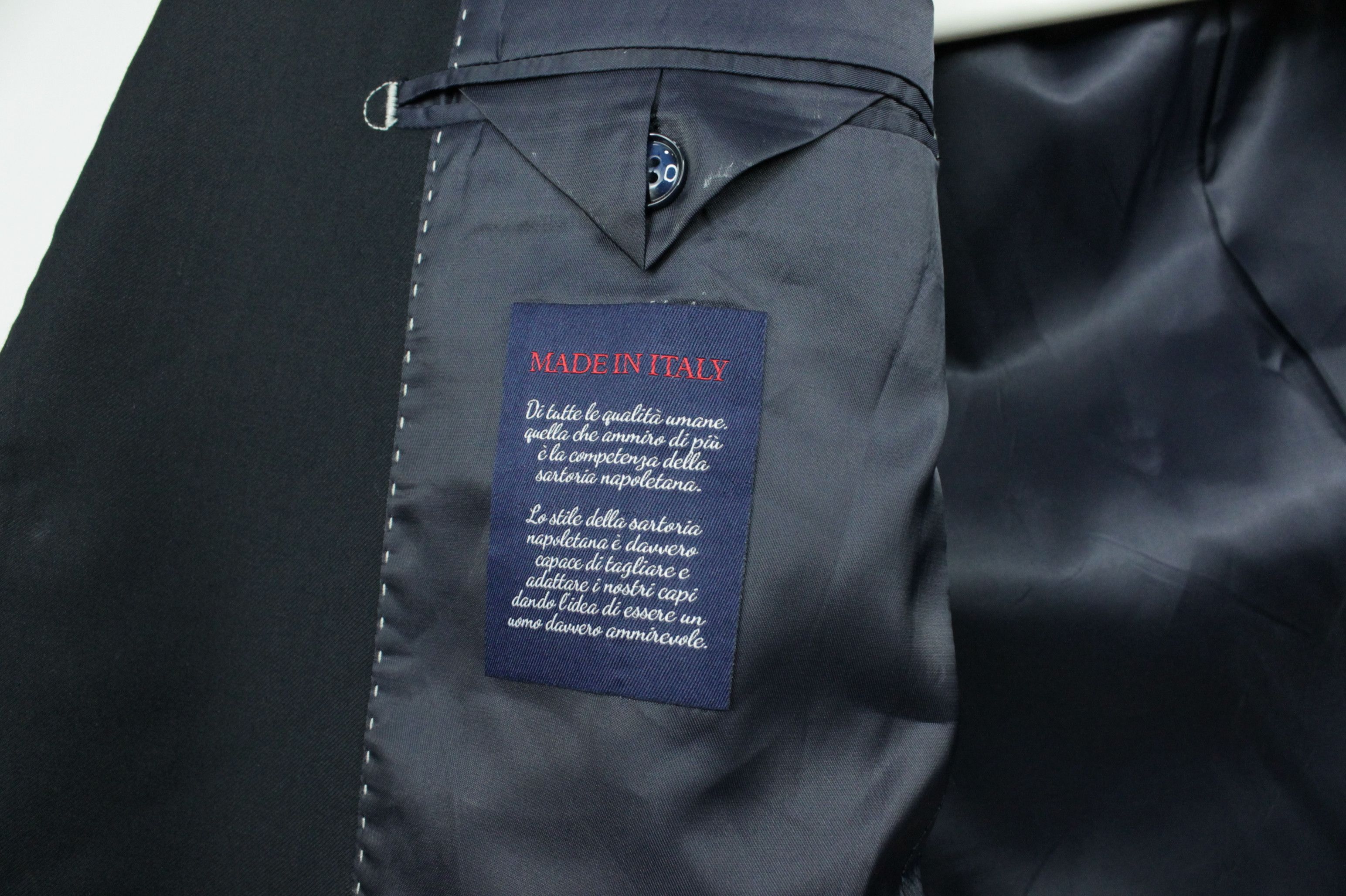 SARTORIO Linea Sartoriale Navy Blue Wool Slim Fit Blazer Size US M / EU 48-50 / 2 - 7 Thumbnail
