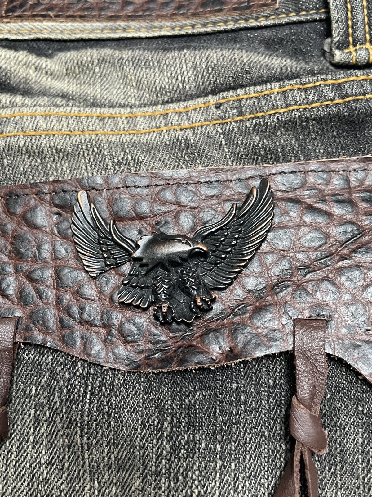 If Six Was Nine Rare Design Vintage Japanese Brand Husky Flared Jeans 2000s Size US 28 / EU 44 - 9 Thumbnail